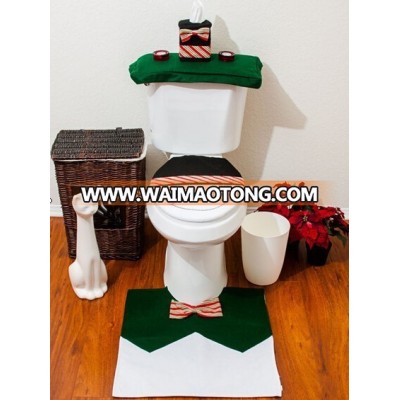 Christmas Snowman Toilet Seat Cover and Rug Set