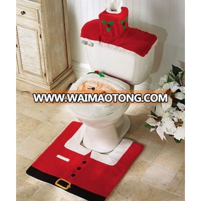 Christmas Santa Toilet Seat Cover and Rug Set